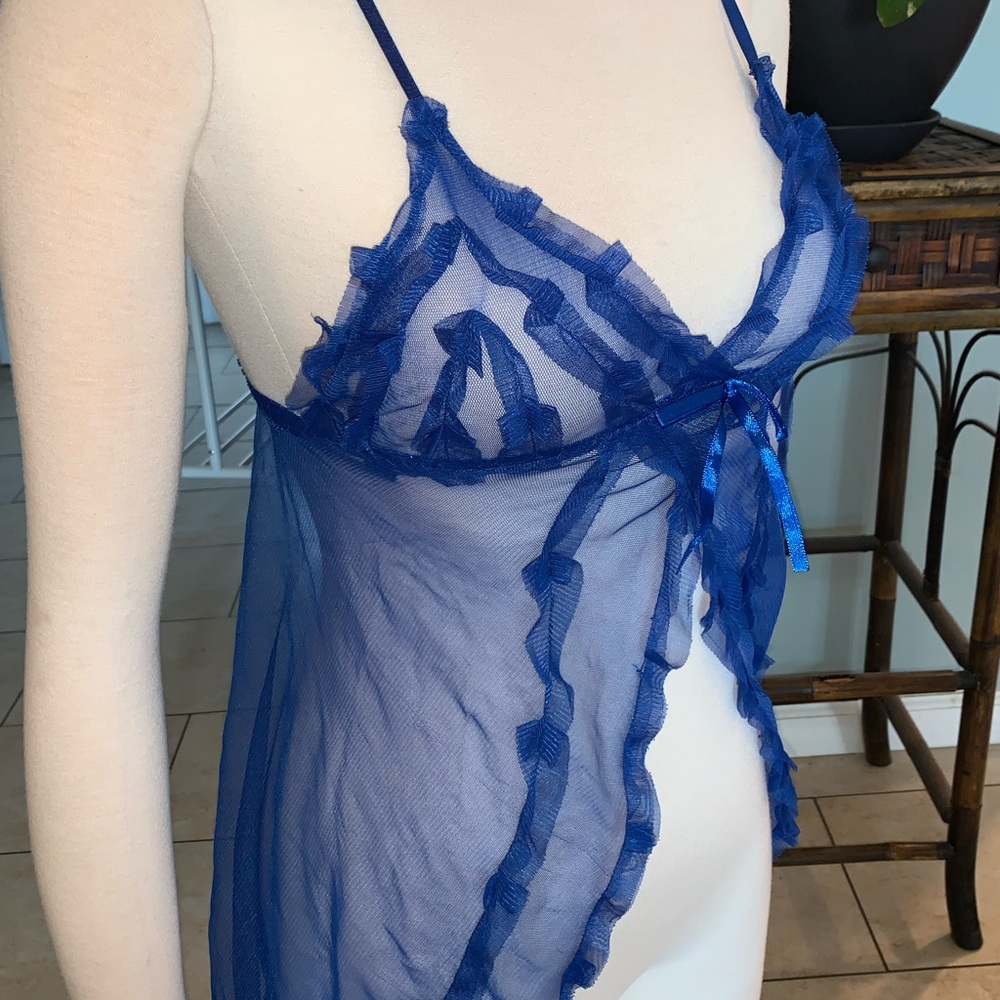 Royal Blue Sheer Intimate Wear